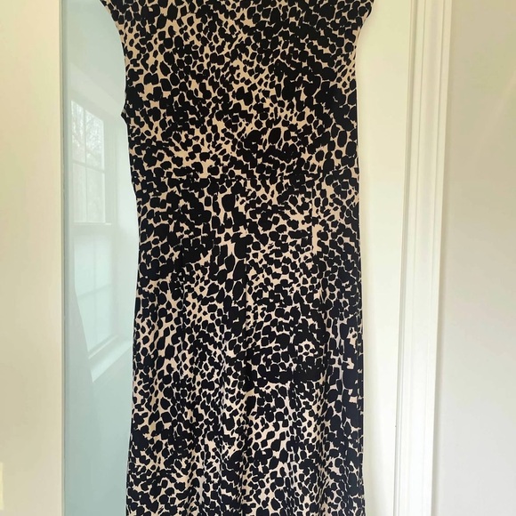 Ralph Lauren Black and Cream Midi Dress - Picture 1 of 3